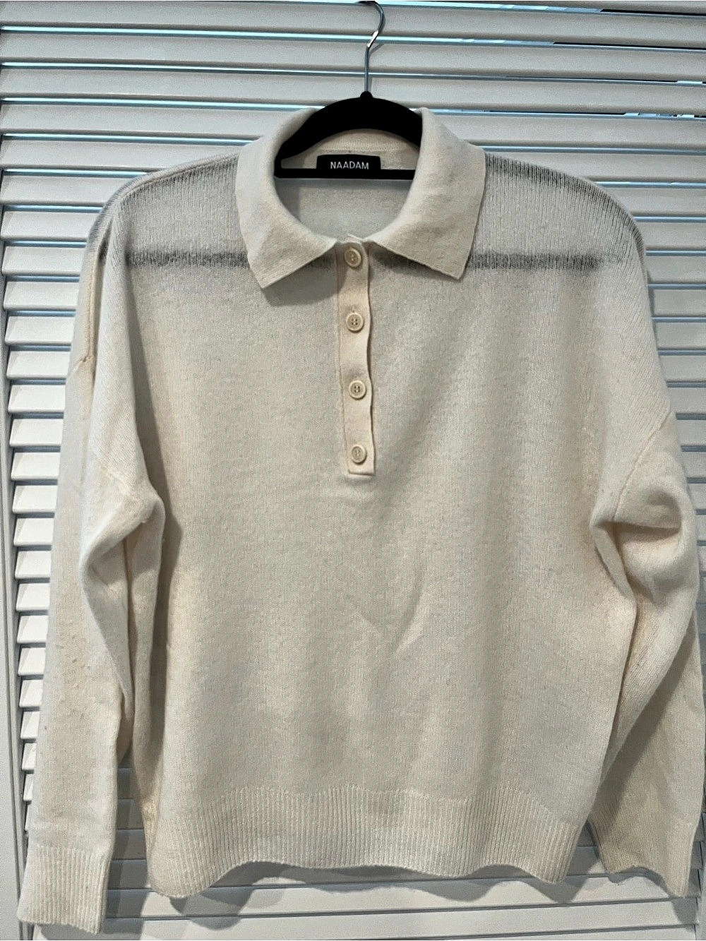 NAADAM Featherweight Cashmere Polo Sweater White